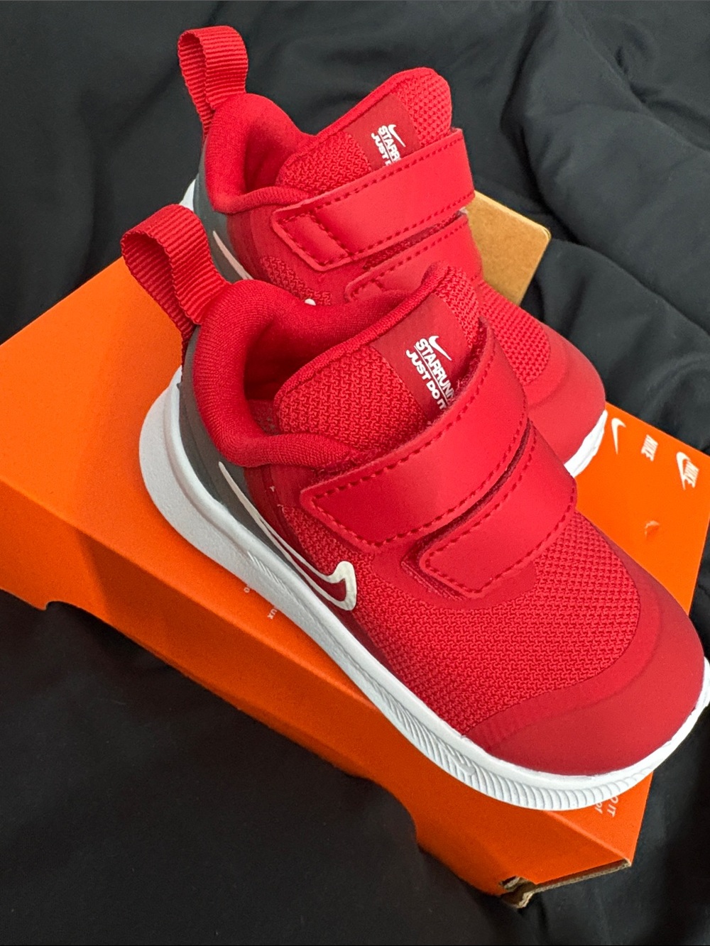 Nike Kids Red Velcro Athletic Sneakers